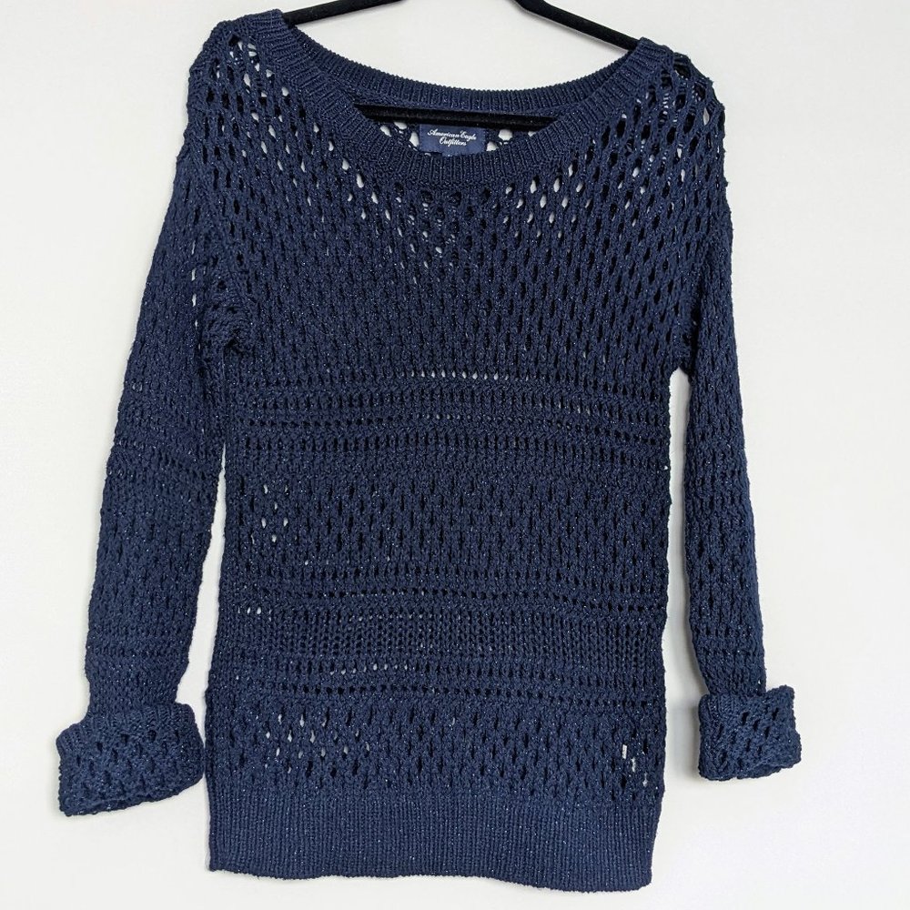 American Eagle Crochet Style Sweater